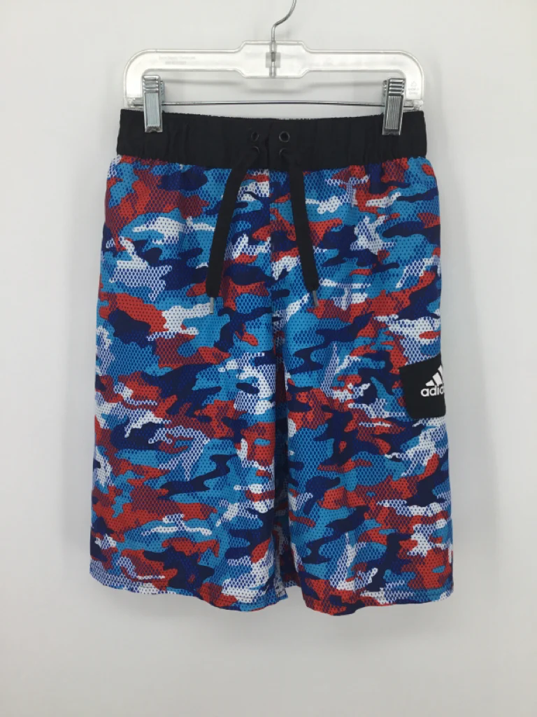 Adidas Child Size 8 Blue Camoflage Swimwear - boys