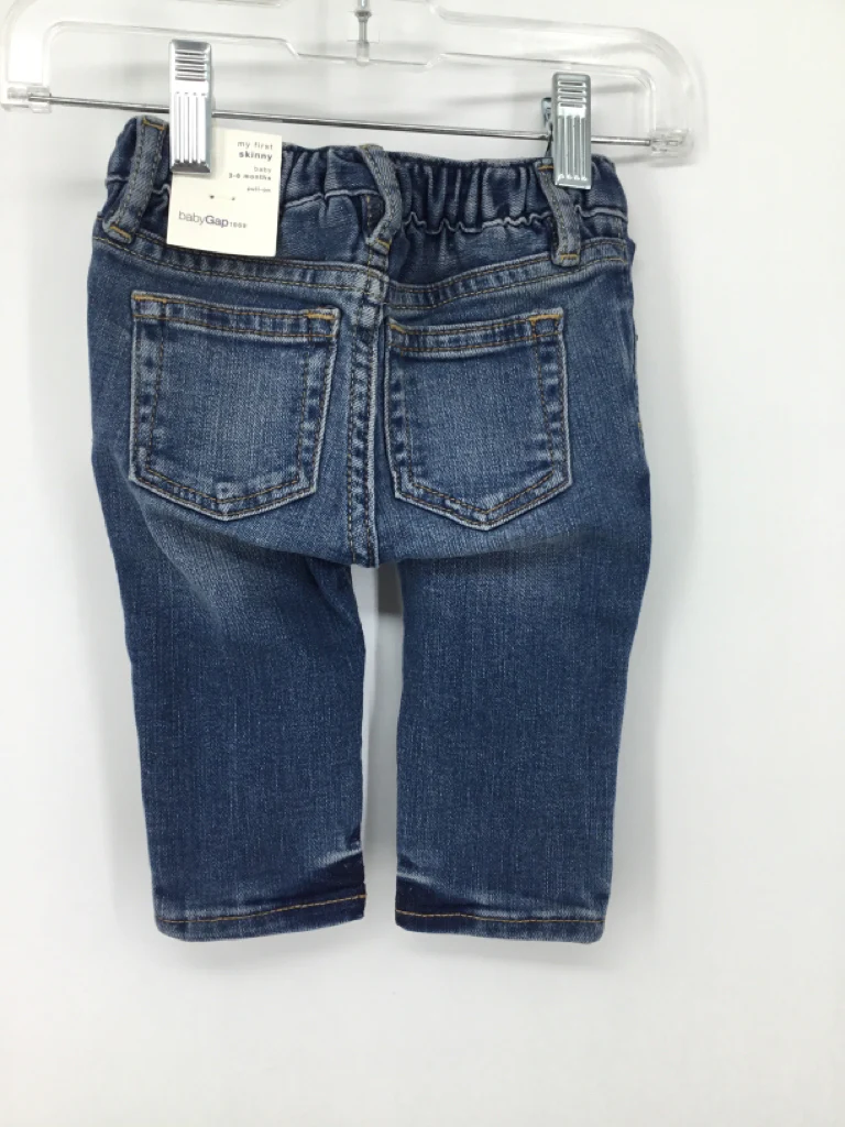 Baby Gap Child Size 3-6 Months Blue Solid Jeans - boys - Image 3