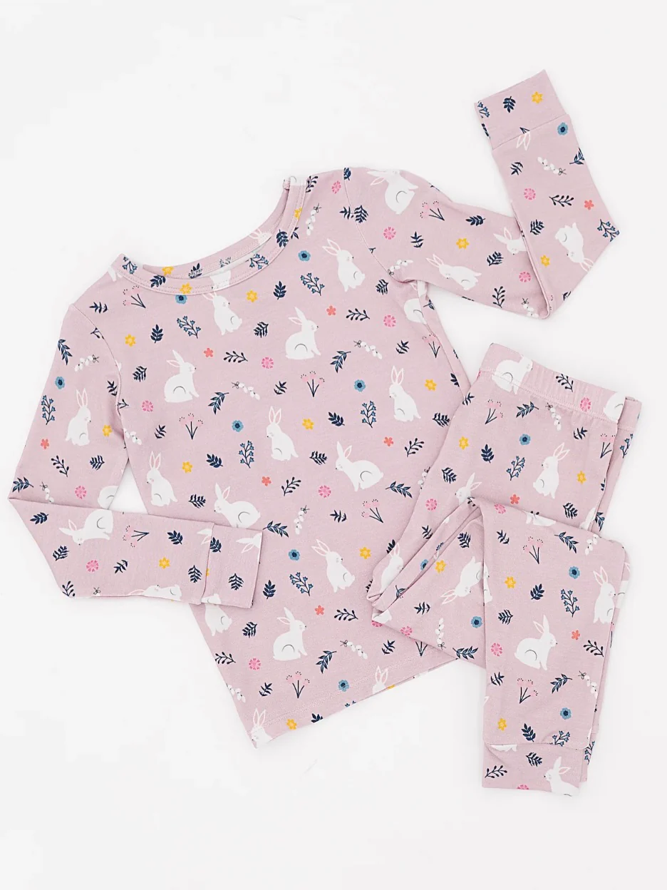 Bird & Bean - Bamboo Long Sleeved PJ Set (Belle Bunny)