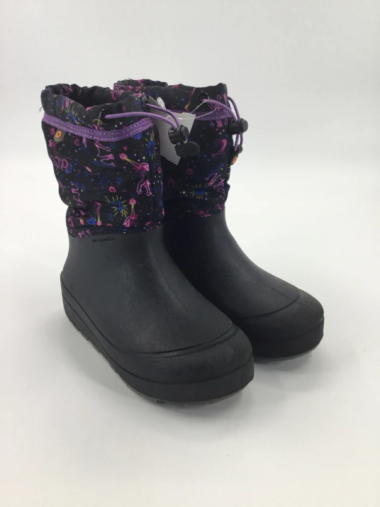 Bogs Child Size 3 Youth Black Rain/Snow Boots