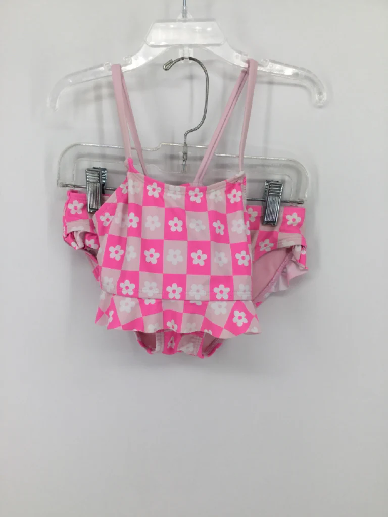 Breaking Waves Child Size 6 Pink Swimwear - girls