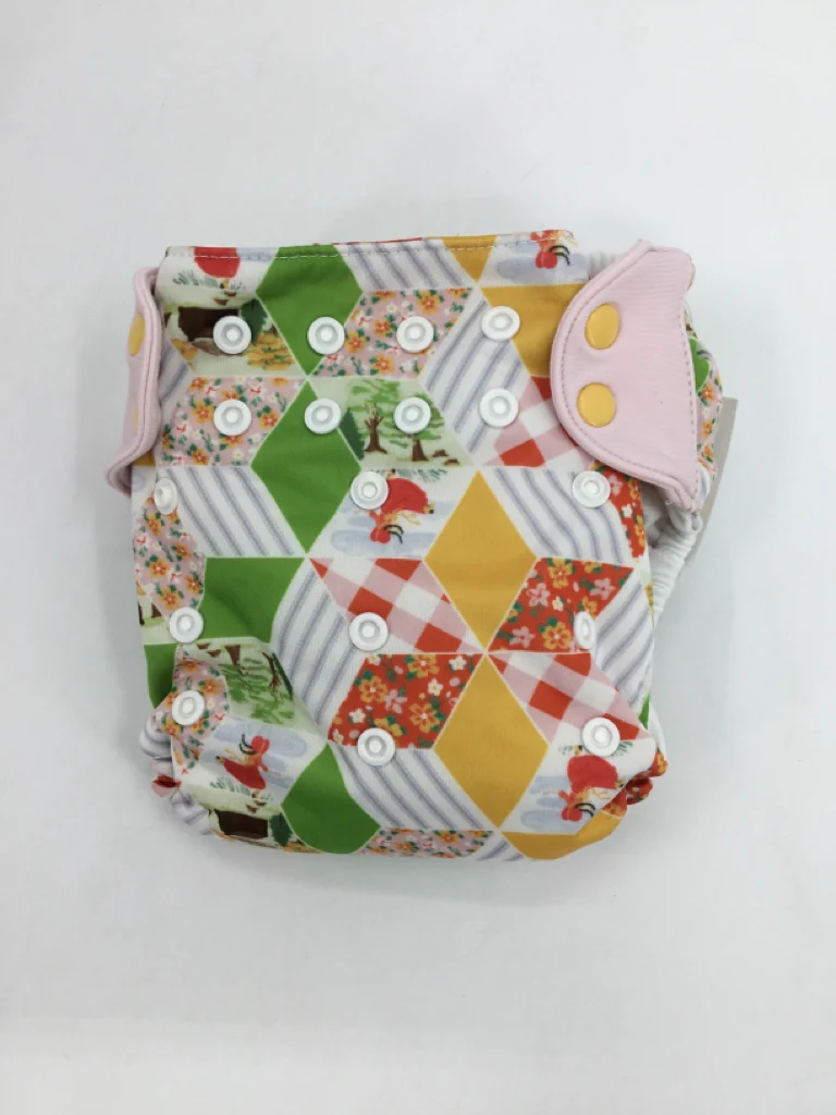 Bum Genius Child Size One Size Multi-Color Print Pocket Cloth Diaper