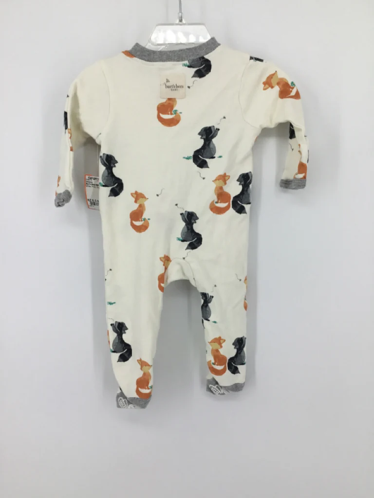 Burt's Bees Baby Child Size 0-3 Months White Sleepers - Image 2