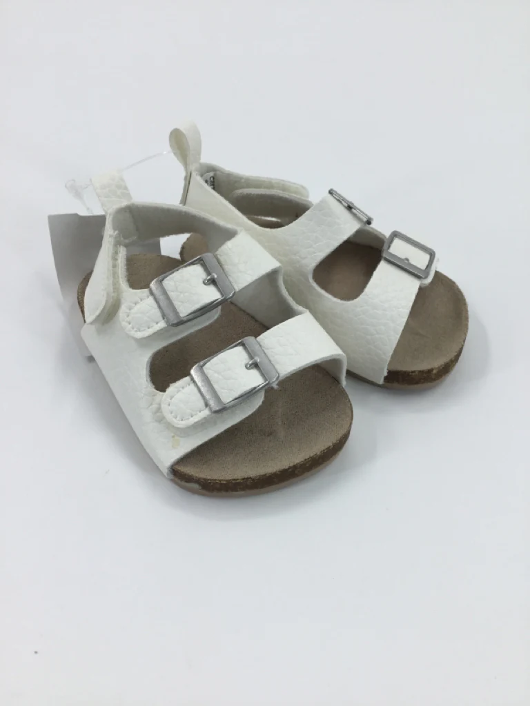 Carter's Child Size 1 Toddler White Sandals/Flip Flops