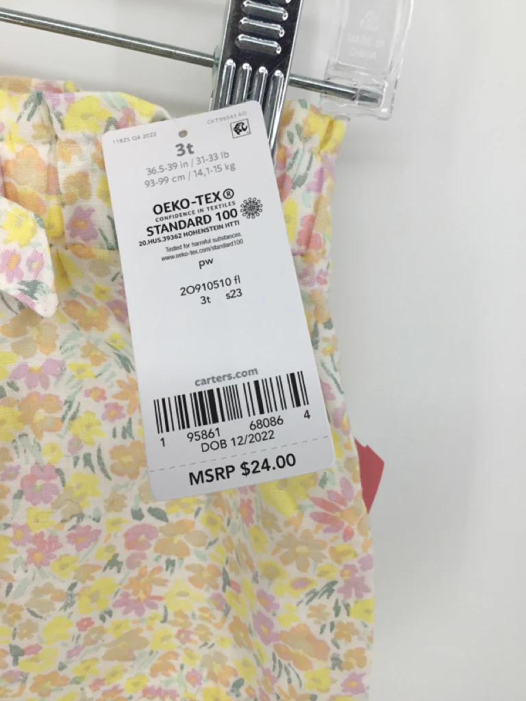 Carter's Child Size 3 Yellow Shorts - girls - Image 2