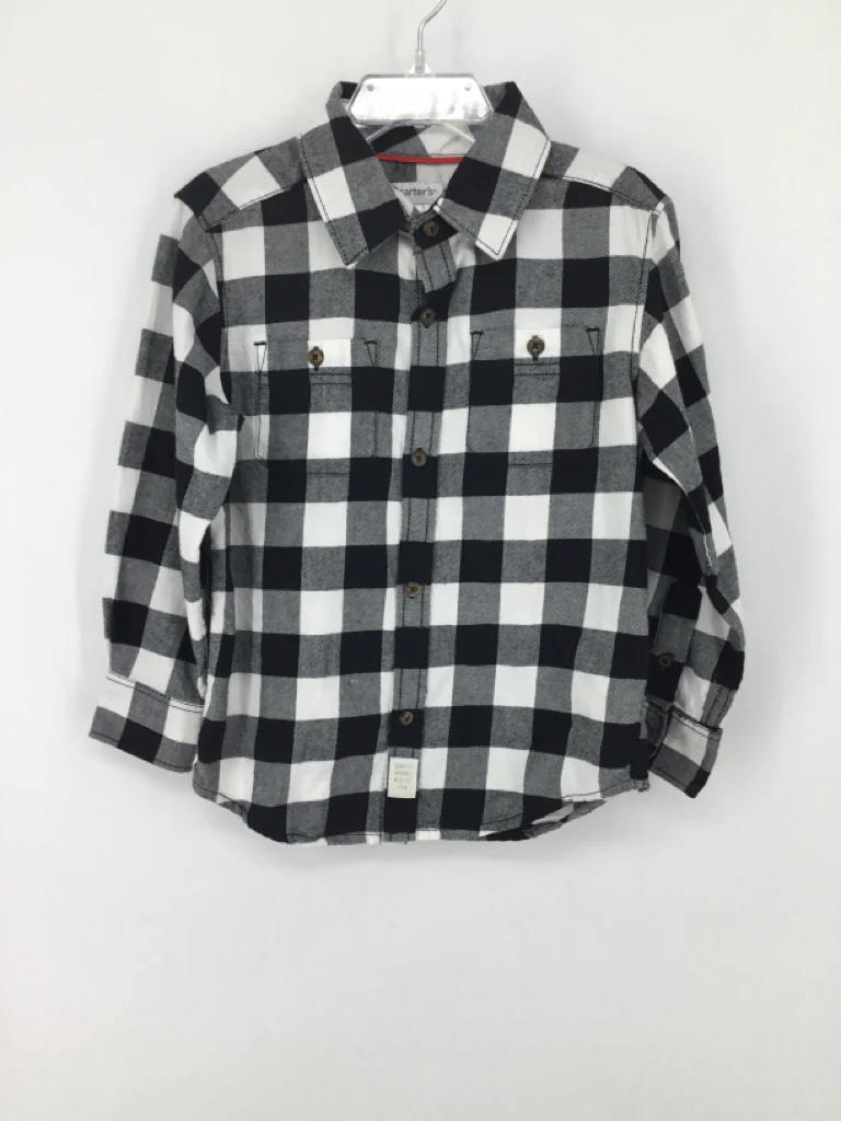 Carter's Child Size 4 Black Checkered Shirt - boys