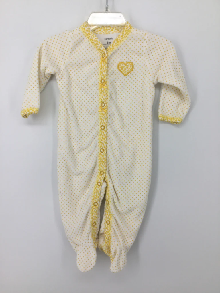 Carter's Child Size 6 Months Yellow Sleepers