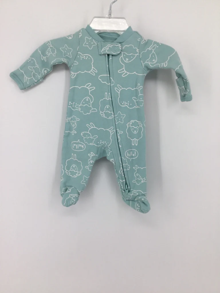 Carter's Child Size Preemie Blue Sleepers