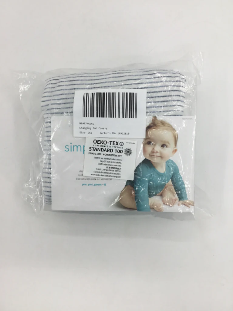 Carter's Gray Stripe Changing Pad Cover Set of 2