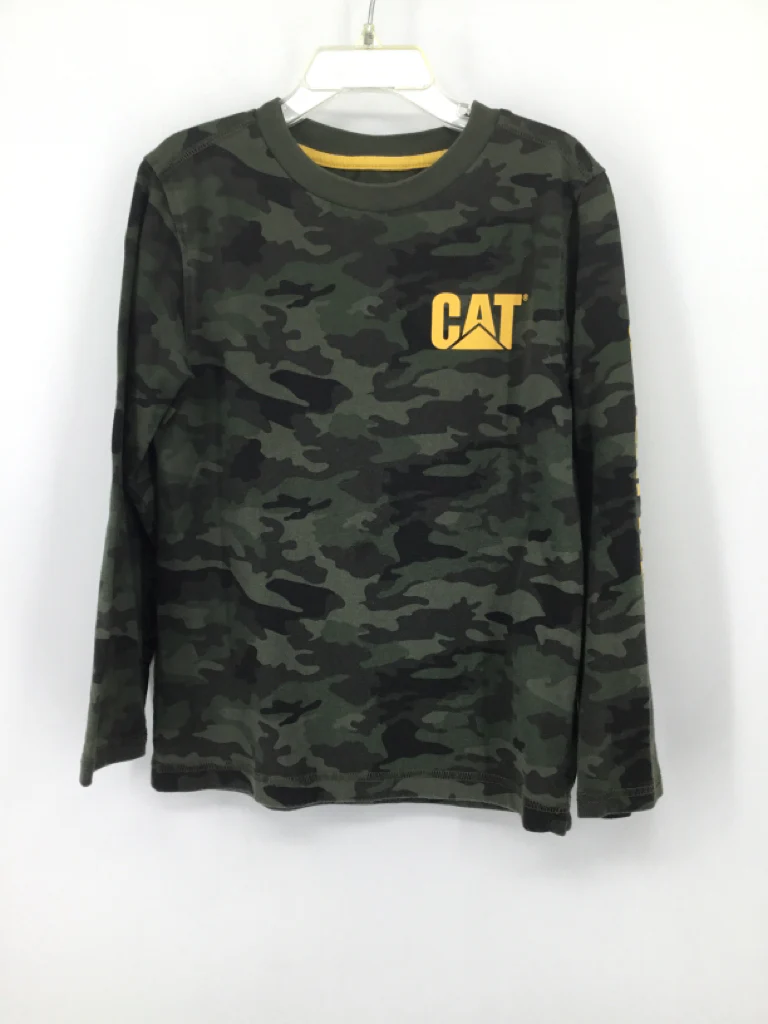 CAT Child Size 6 Green Camoflage T-shirt - boys
