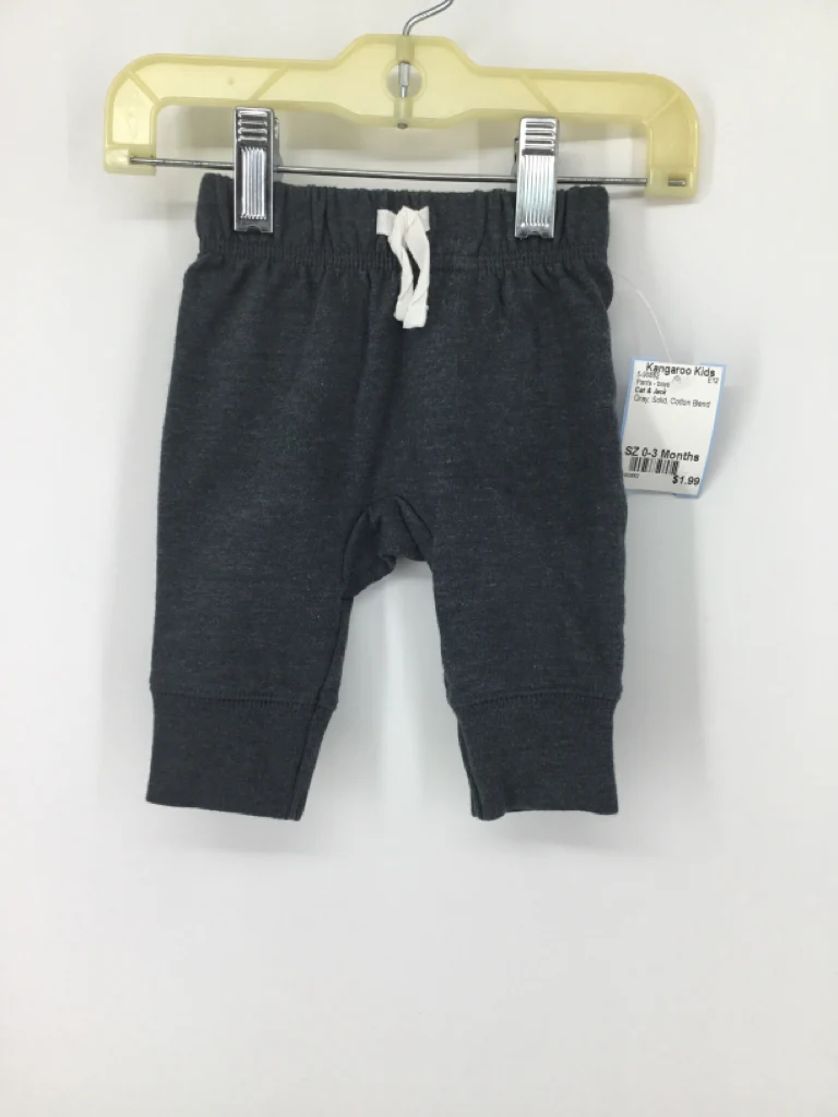 Cat & Jack Child Size 0-3 Months Gray Solid Pants - boys