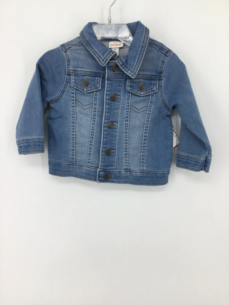 Cat & Jack Child Size 12 Months Blue Solid Jacket - boys