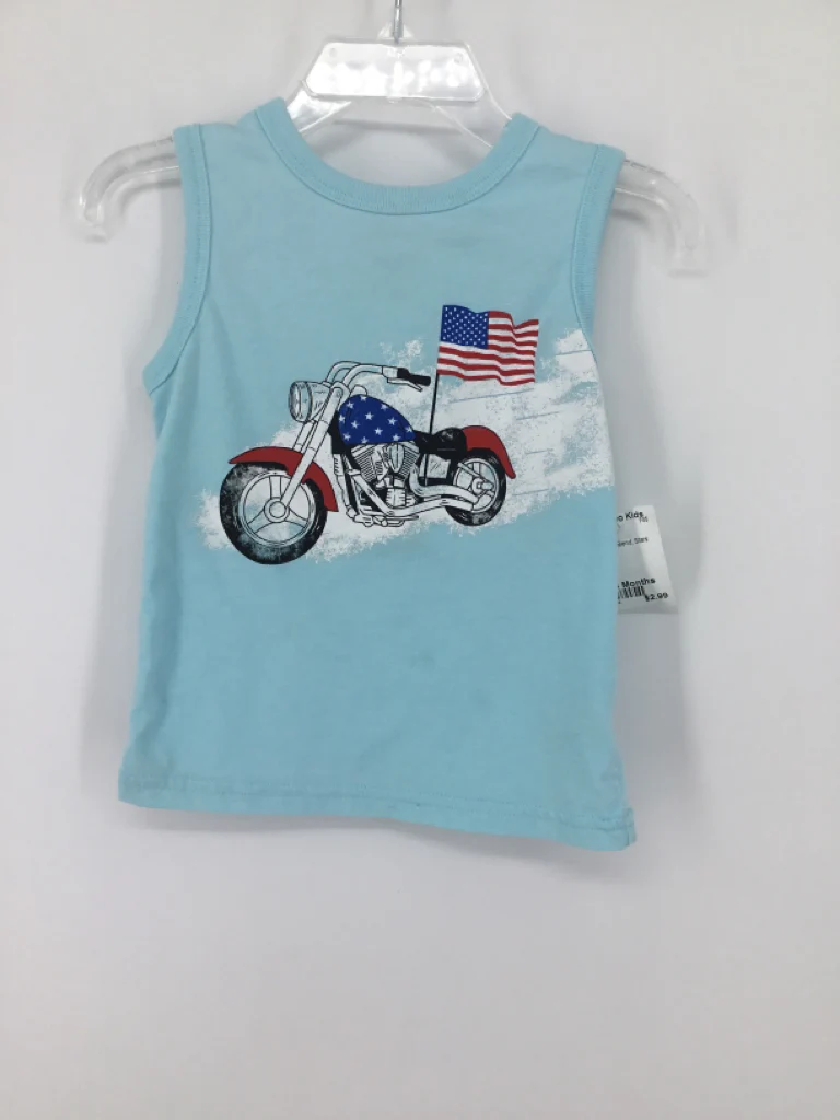 Cat & Jack Child Size 18 Months Blue Stars & Stripes Tank Top
