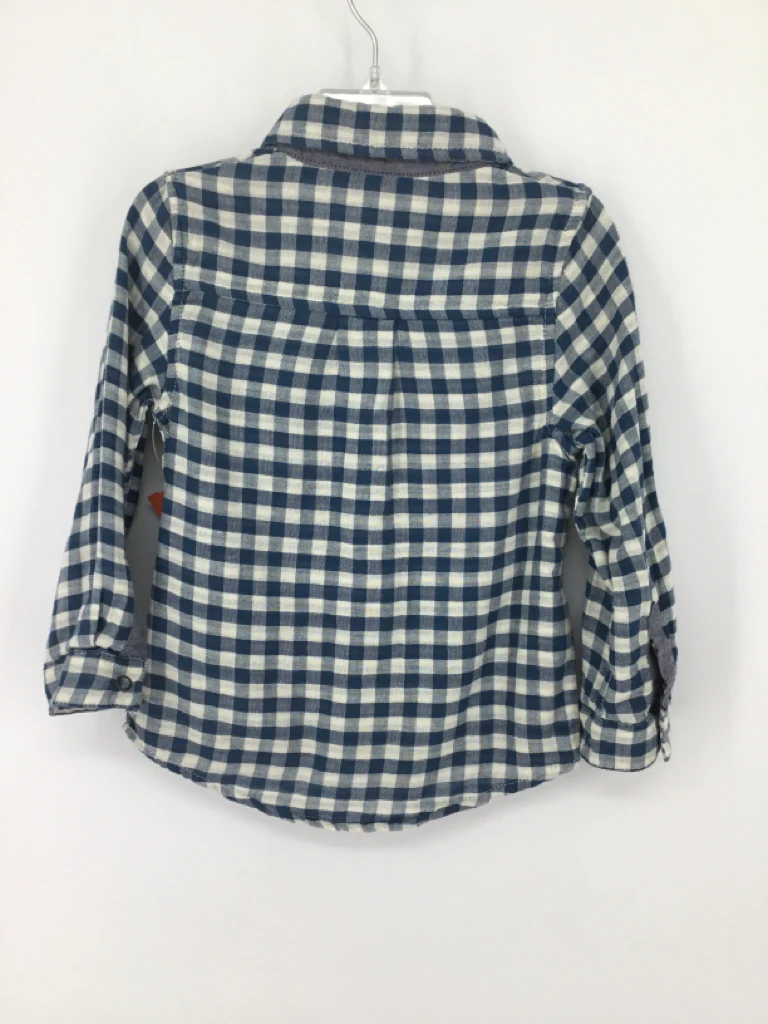Cat & Jack Child Size 3 Blue Gingham Shirt - boys - Image 2