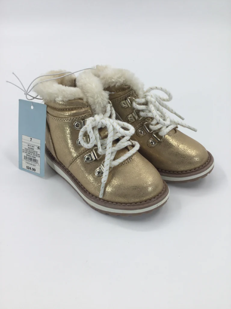 Cat & Jack Child Size 7 Toddler Gold Boots