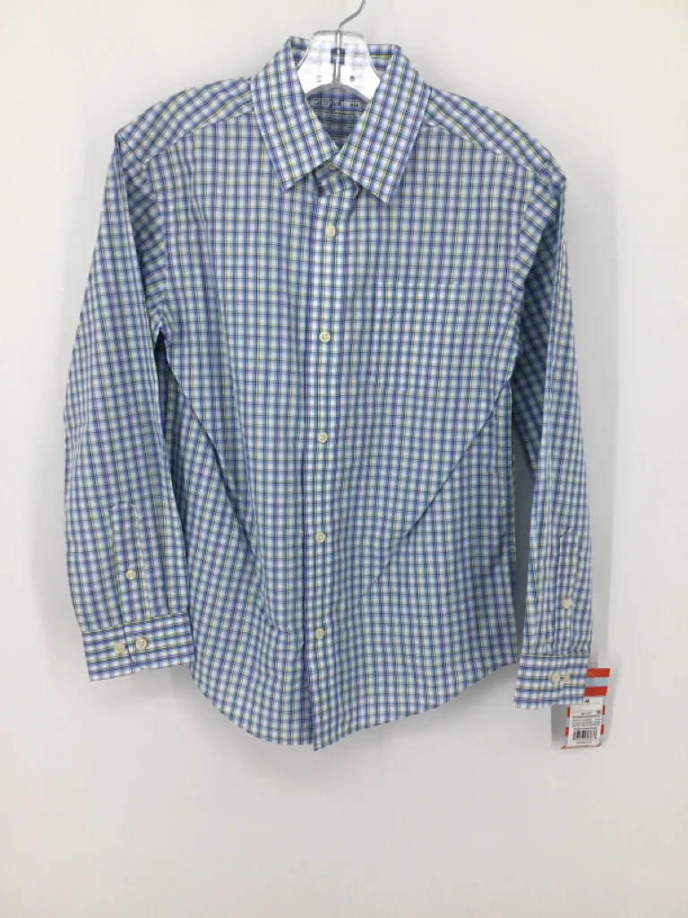 Cat & Jack Child Size 8 Blue Plaid Shirt - boys