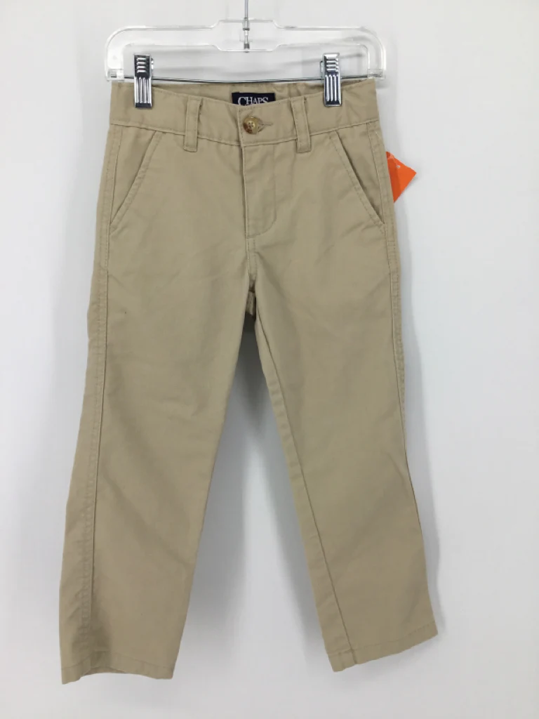 Chaps Child Size 4 Tan Solid Pants - boys