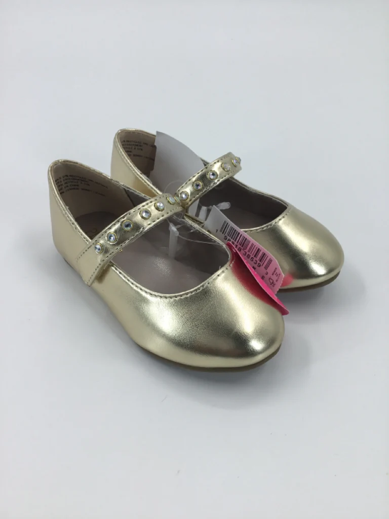 Childrens Place Child Size 7 Toddler Gold Dress Shoes