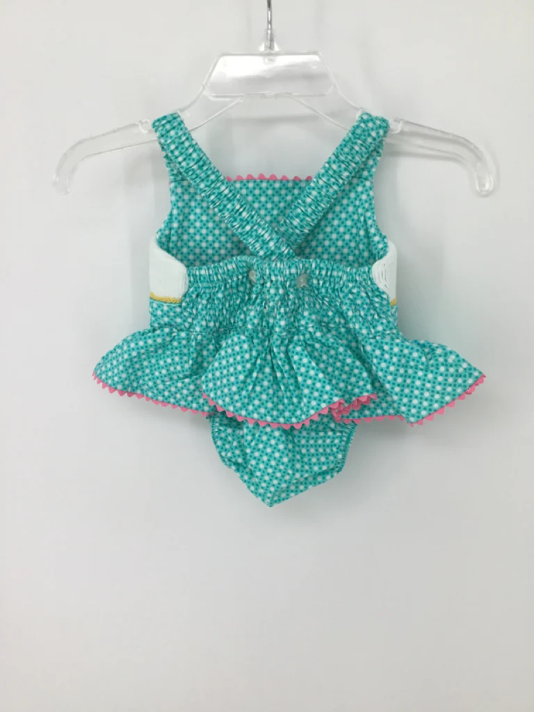 Claire & Charlie Child Size 3 Months Teal Outfit - girls - Image 2
