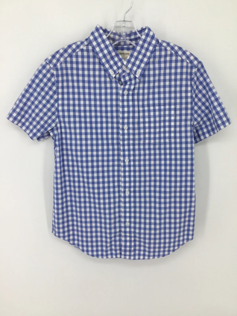 Crewcuts Child Size 10 Blue Gingham Shirt - boys