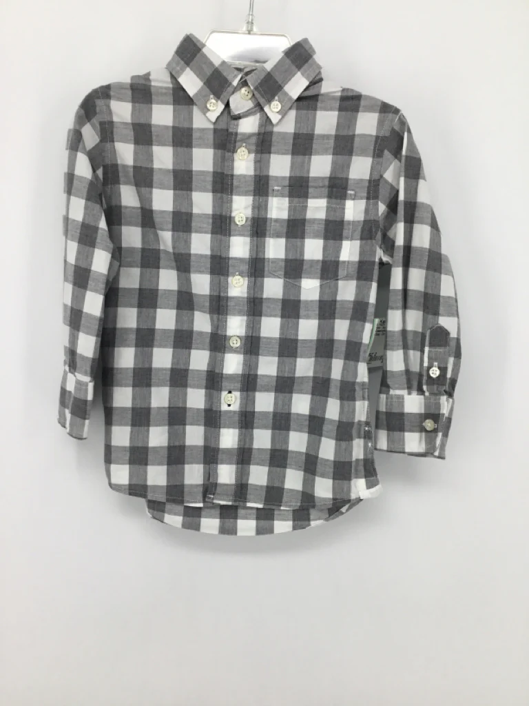 Crewcuts Child Size 2 Gray Gingham Shirt - boys