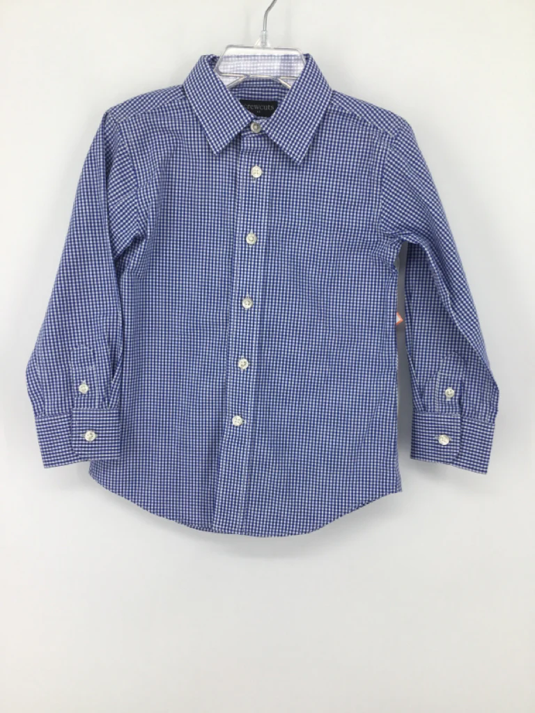 Crewcuts Child Size 2 Navy Gingham Shirt - boys
