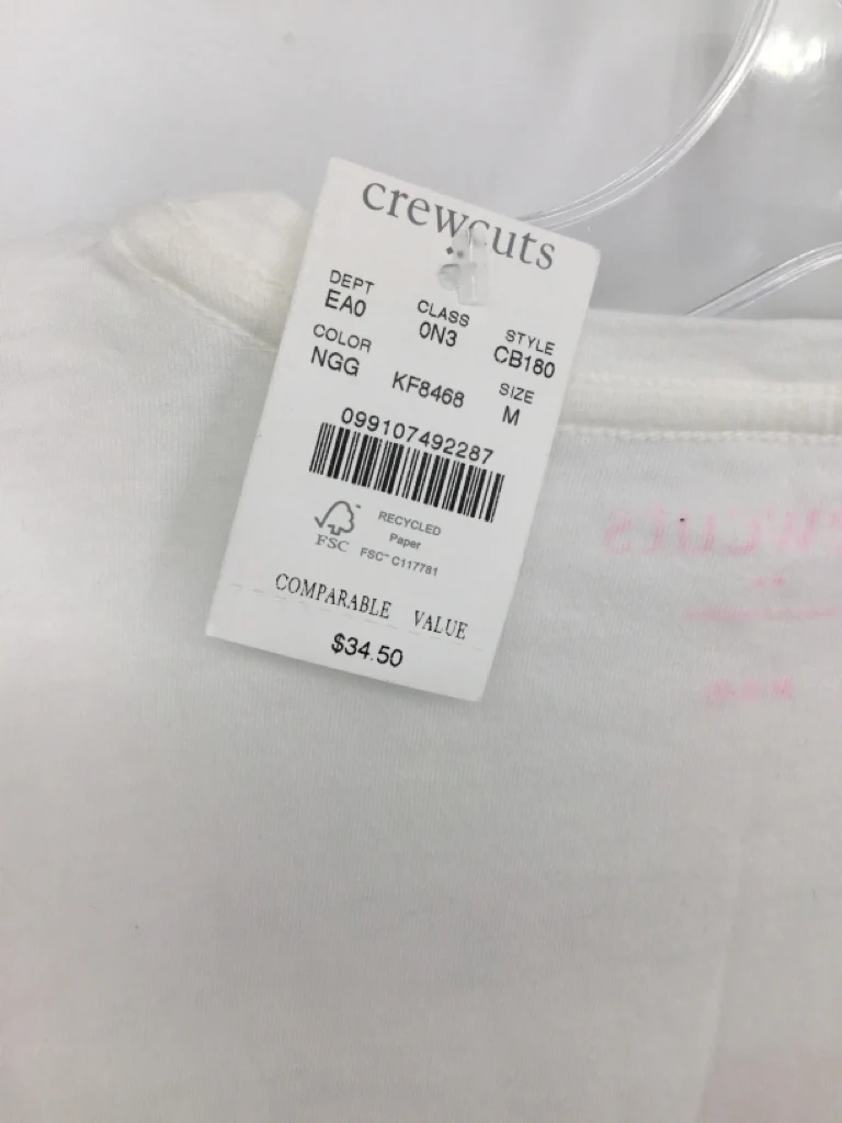 Crewcuts Child Size 8 White T-shirt - girls - Image 2