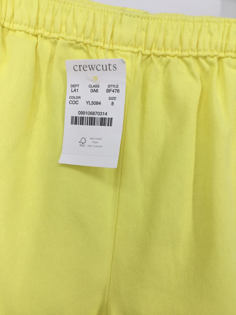 Crewcuts Child Size 8 Yellow Shorts - girls - Image 2