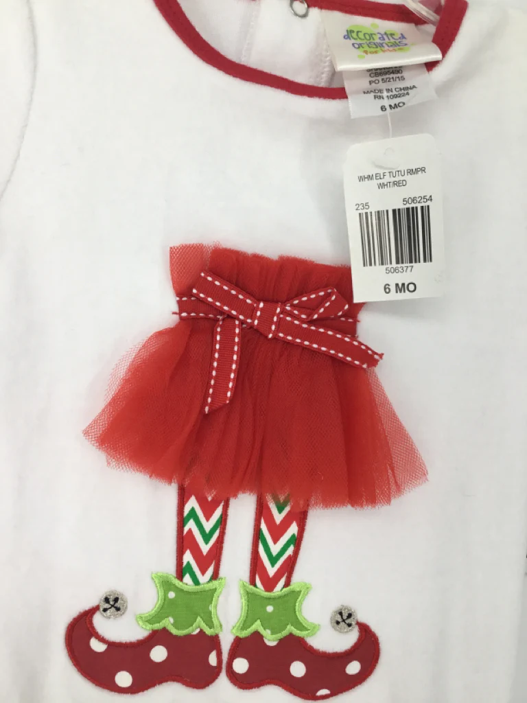 Decorated Originals for kids Child Size 6 Months Red Christmas Outfit - Image 2