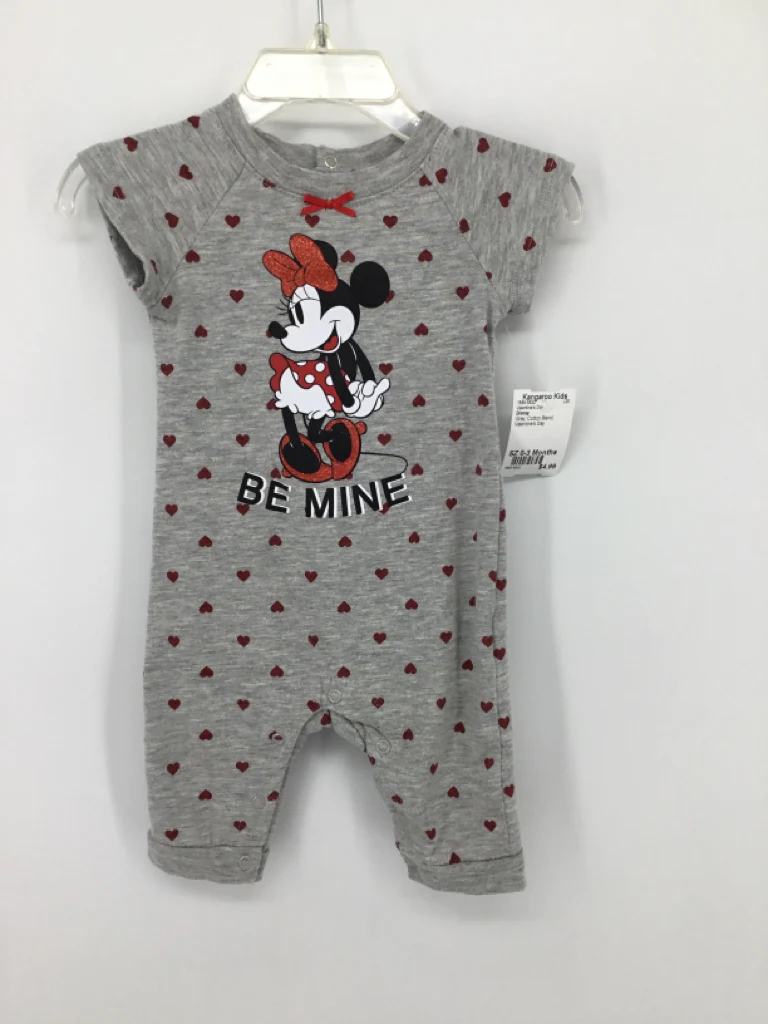 Disney Child Size 0-3 Months Gray Valentine's Day Outfit