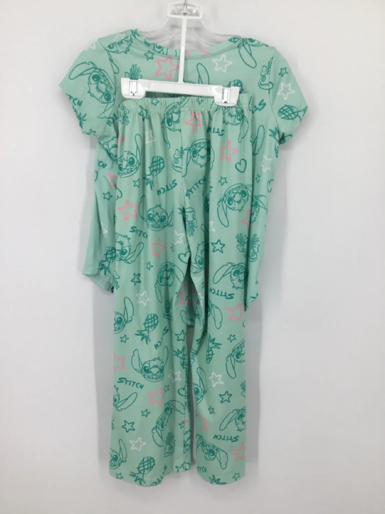 Disney Stitch Child Size 8 Green Pajamas - girls - Image 2