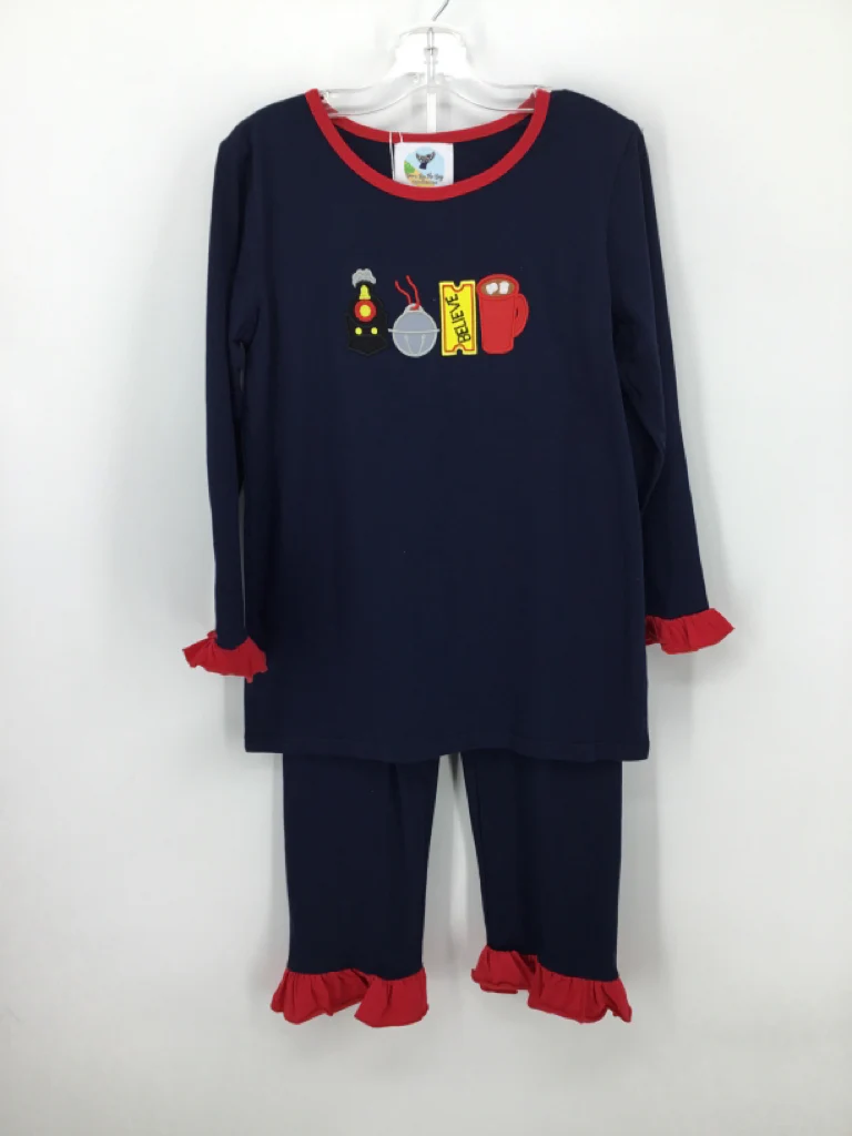 Down By the Bay Child Size 10 Navy Christmas Outfit
