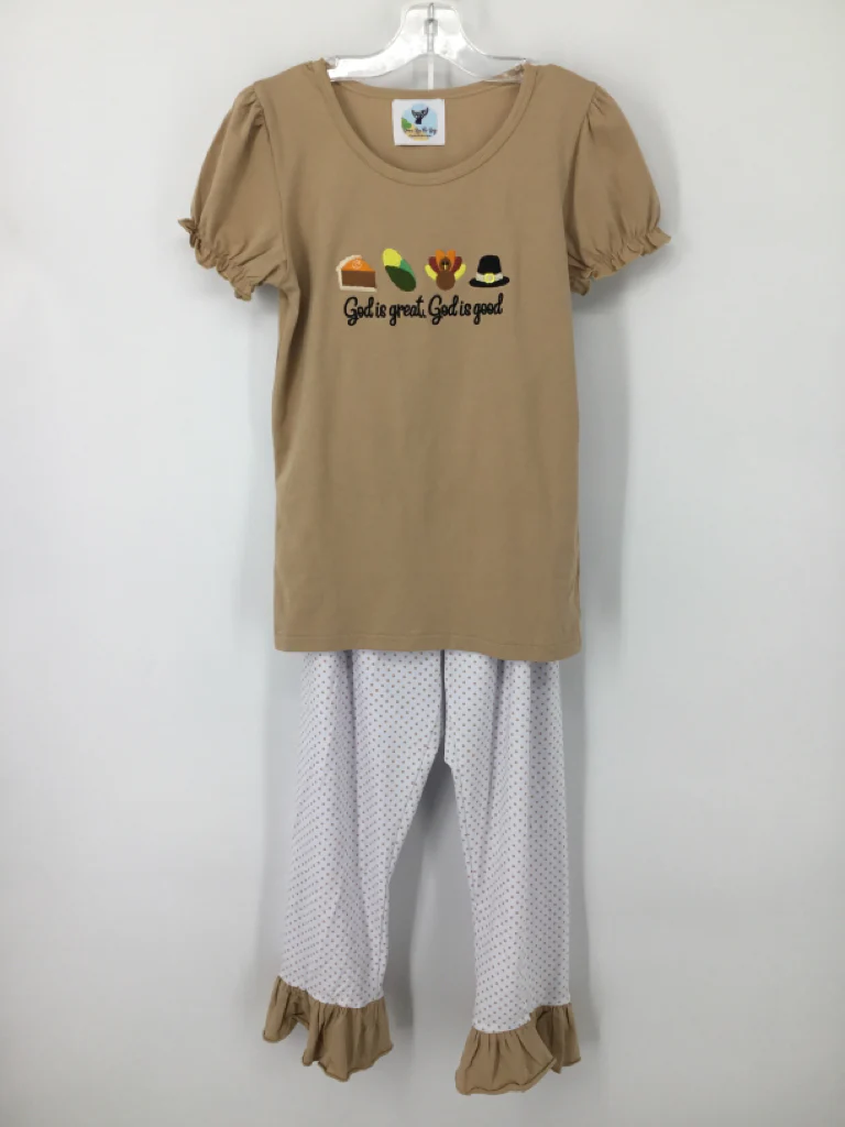 Down By the Bay Child Size 10 Tan Thanksgiving Outfit