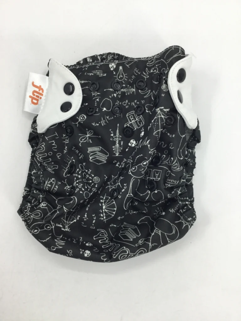 Flip Child Size One Size Black Pinstripe Cover Cloth Diaper