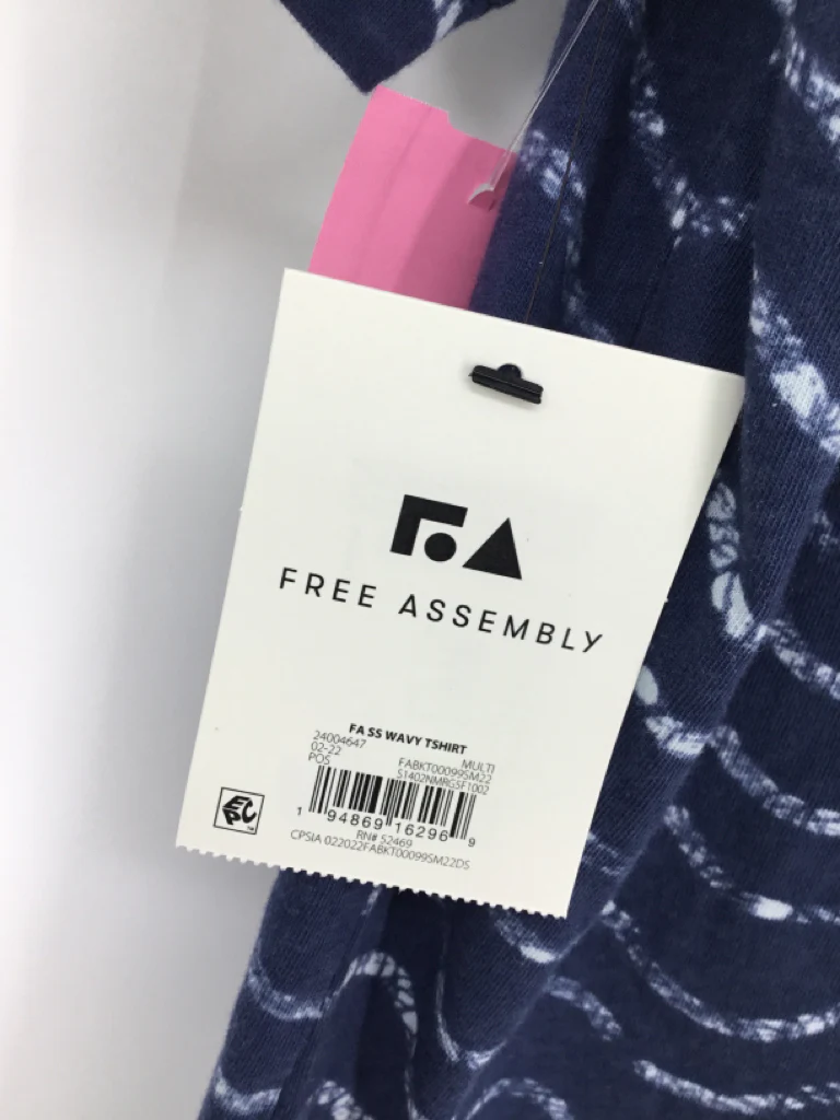 Free Assembly Child Size 6 Blue Print T-shirt - boys - Image 2