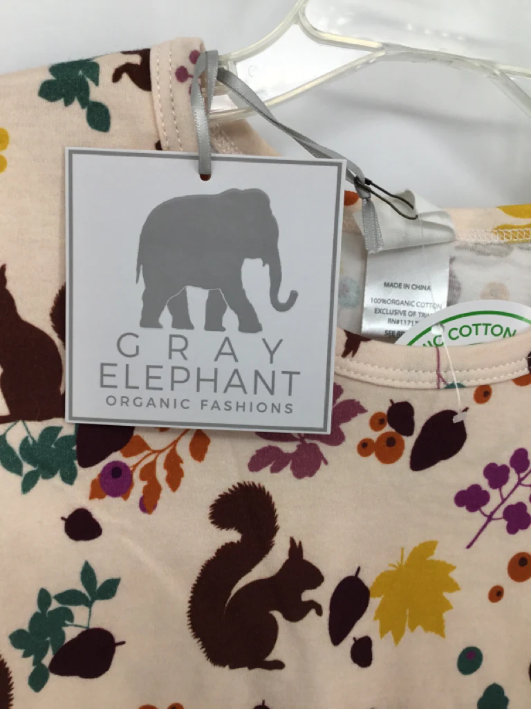 Gray Elephant Child Size 6 Multi-Color T-shirt - girls - Image 2