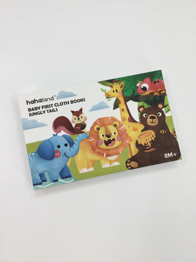 Hahaland Baby's First Cloth Book: Jungle Tails Soft Book