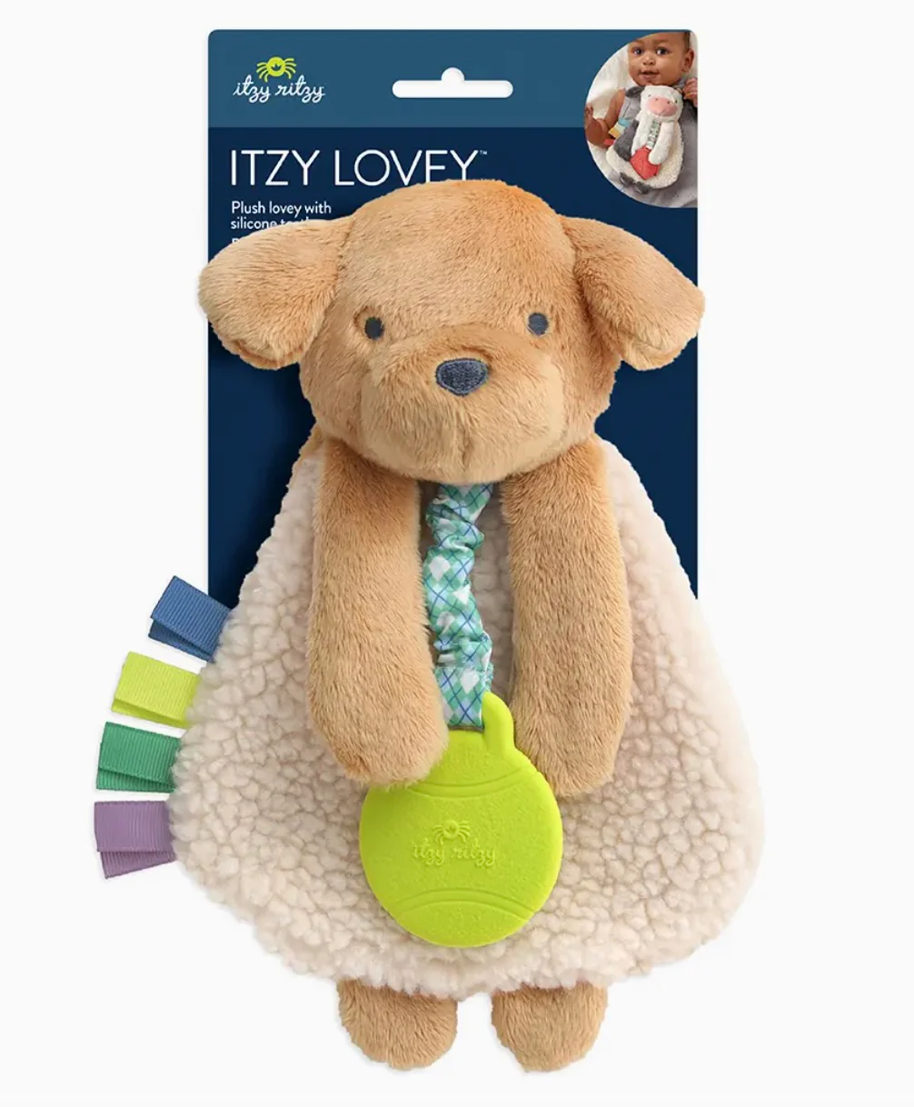 Itzy Ritzy - Itzy Lovey with Silicone Teether Toy ( Puppy)