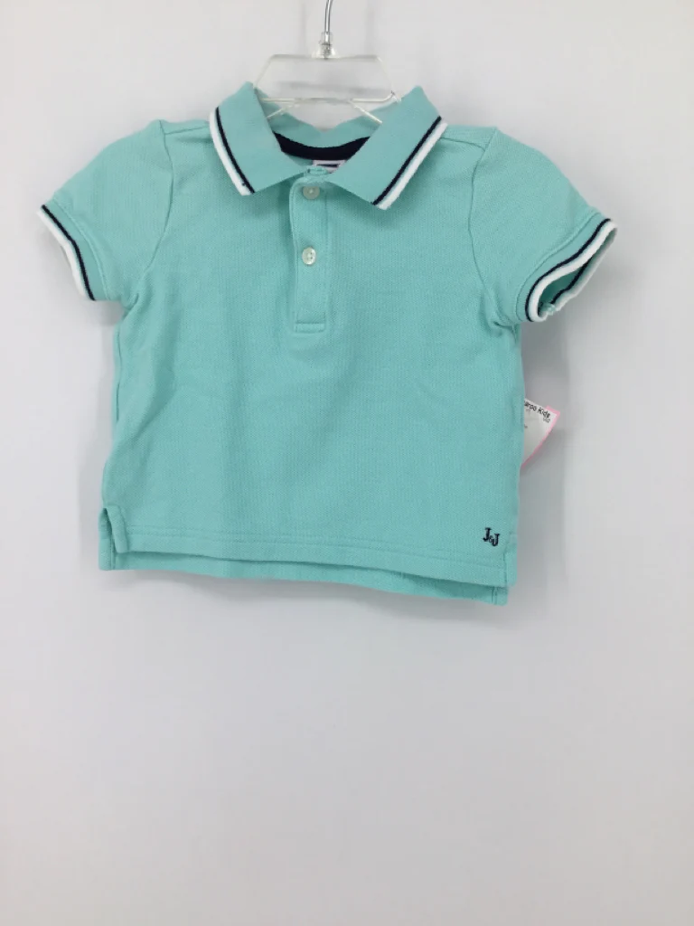 Janie and Jack Child Size 6-12 Months Blue Solid Shirt - boys