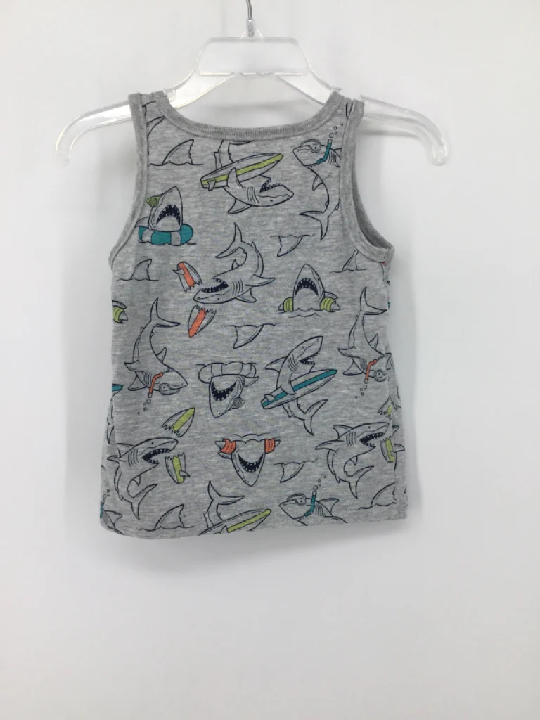 jumping beans Child Size 18 Months Gray Sharks Tank top - boys - Image 2