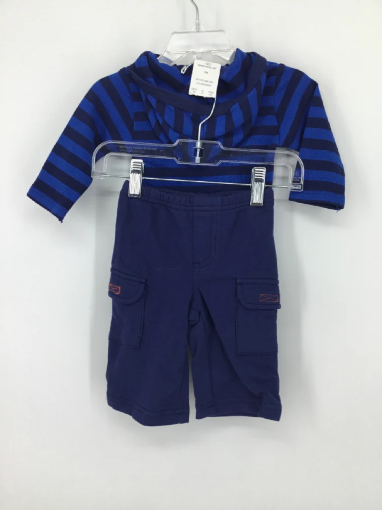 Just One You Made by Carters Child Size 3 Months Blue Stripe Outfit - boys - Image 3