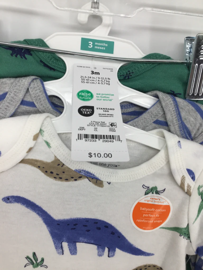Just One You Made by Carters Child Size 3 Months Green Onesie - Image 2