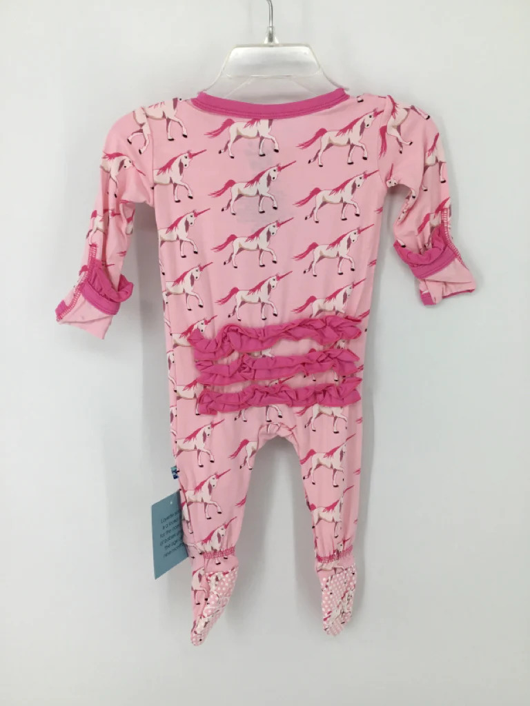 Kickee Pants Child Size 3-6 Months Pink Sleepers - Image 3