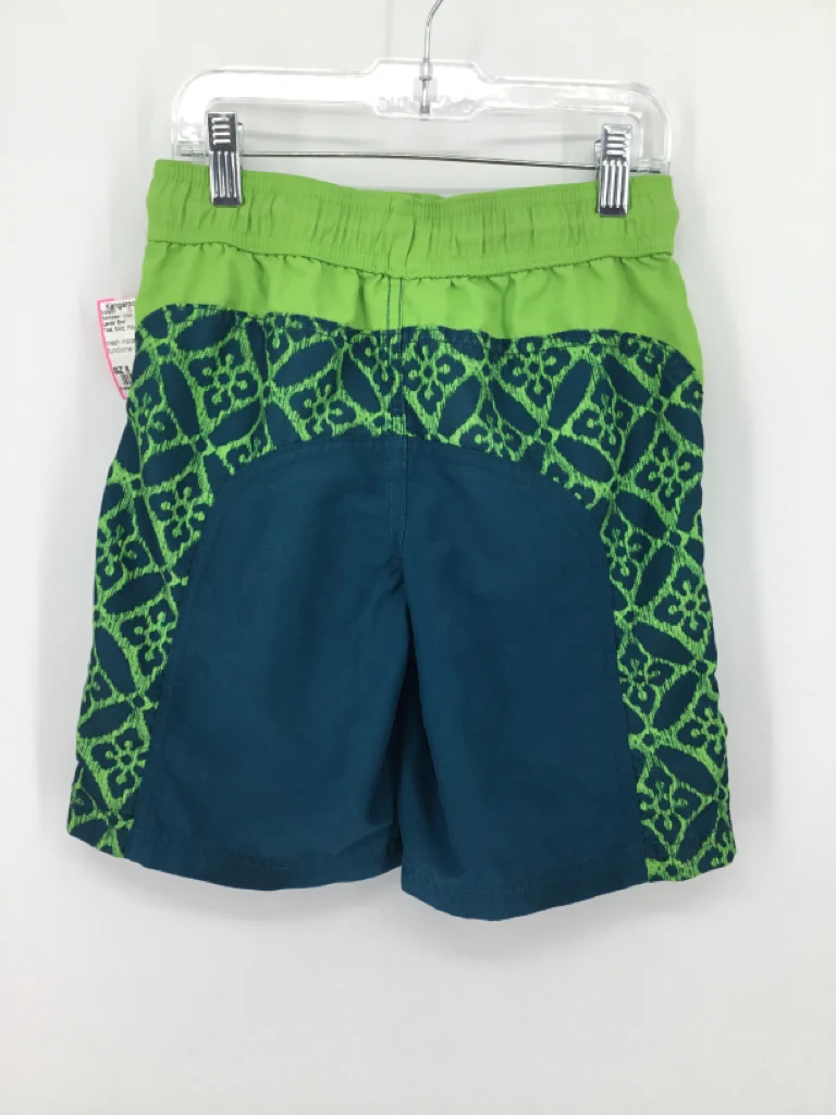 Lands' End Child Size 8 Teal Solid Swimwear - boys - Image 2