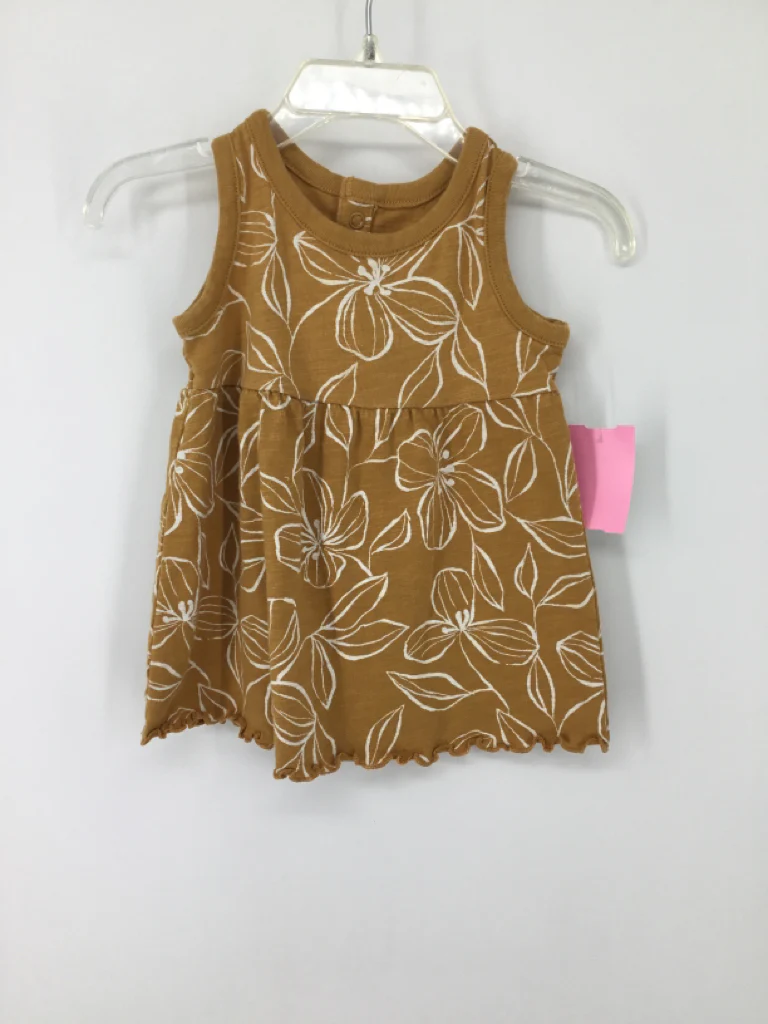 Little Co Child Size 6 Months Tan Dress - girls