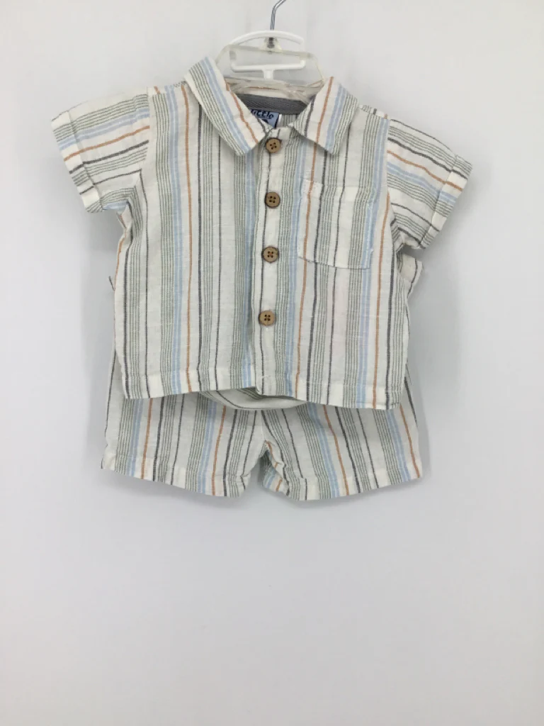 Little Lad Child Size 0-3 Months Multi-Color Stripe Outfit - boys