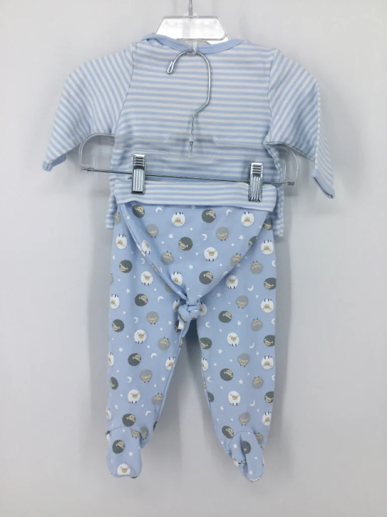 Little Me Child Size 6 Months Blue Stripe Outfit - boys - Image 2