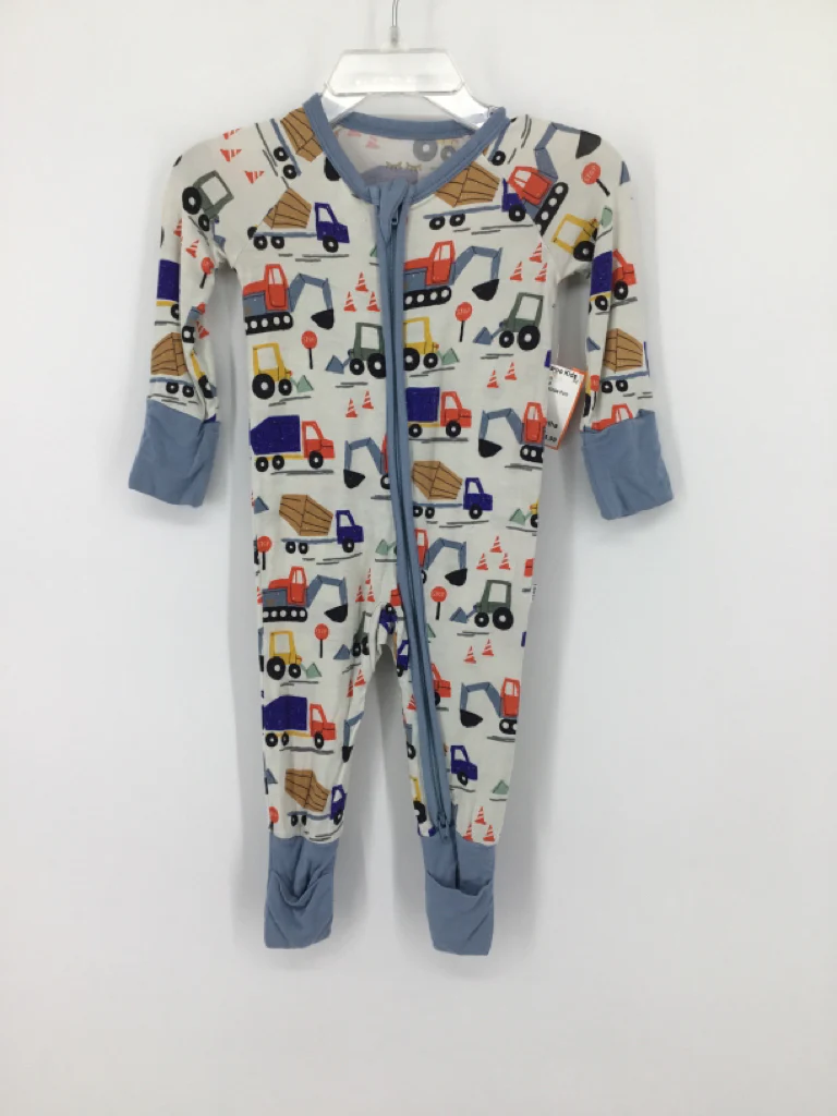 Little Sleepies Child Size 0-3 Months Blue Print Pajamas - boys