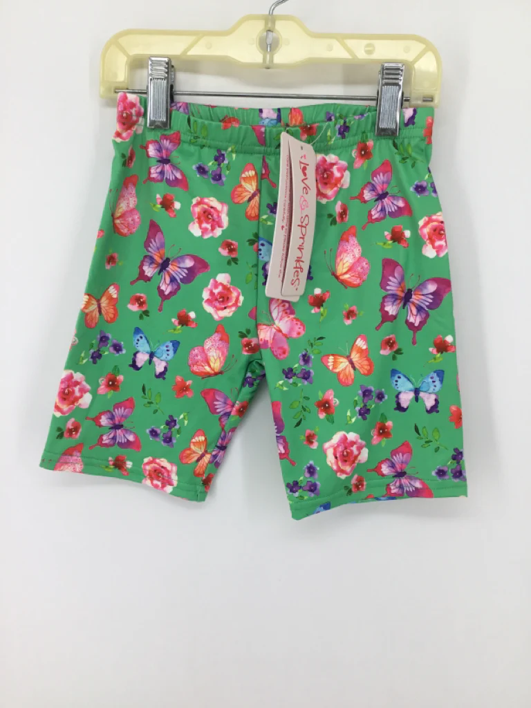 Love & Sprinkles Child Size 7 Green Shorts - girls