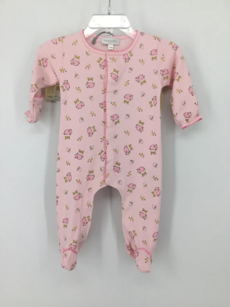Magnolia Baby Child Size Newborn Pink Sleepers